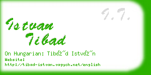 istvan tibad business card